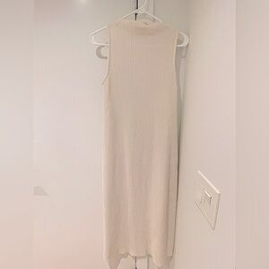 Zara knit dress white, Long